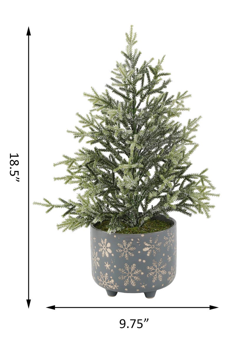 FLORA BUNDA 18.5" Frosted Christmas Tree, Alternate, color, Grey