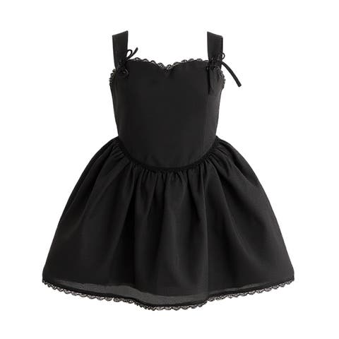 Lace Trim Flared Dress
