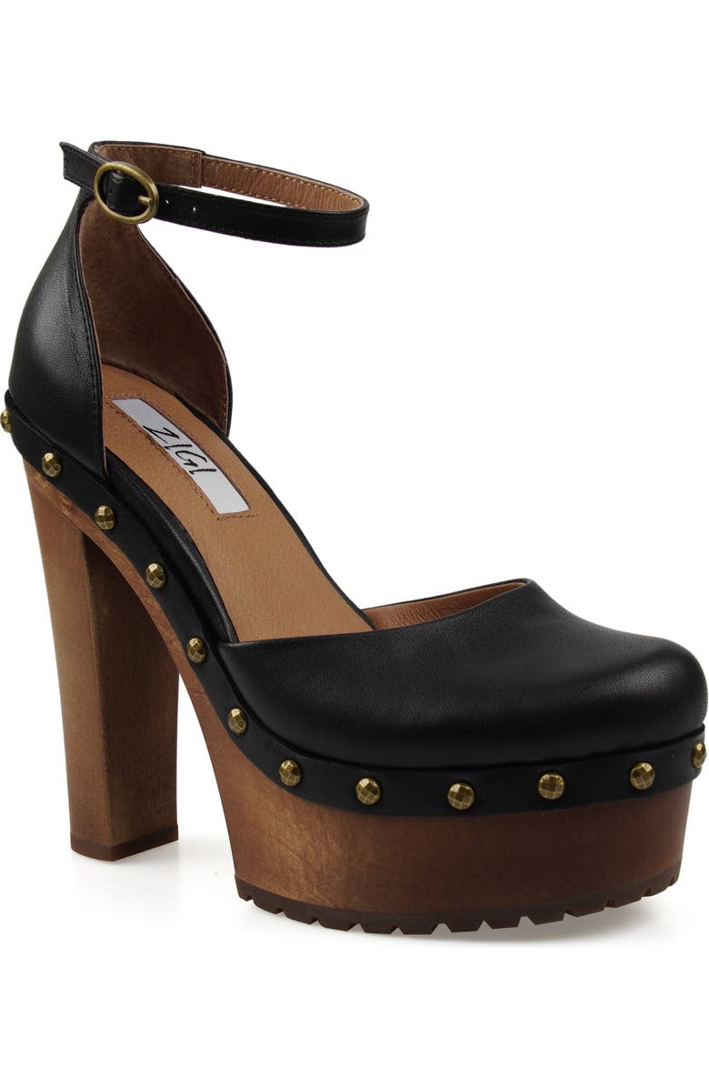 ZIGI Divaa Ankle Strap Platform Pump, Main, color, Black