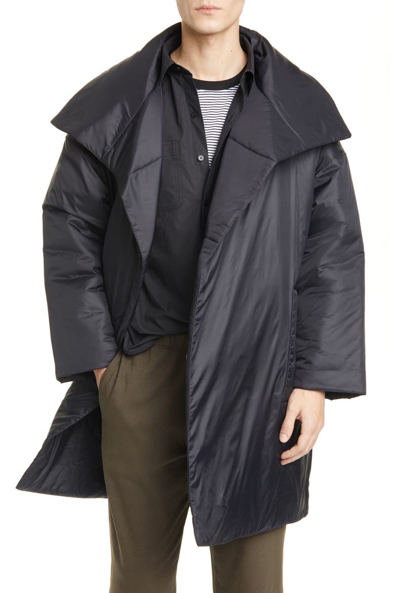 Recycled Nylon Coat (Nordstrom Exclusive), Alternate, color, BLACK