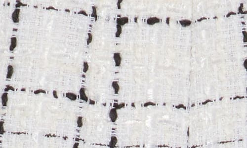 Alice And Olivia Alice + Olivia Zona Bouclé Miniskirt In Off White/black