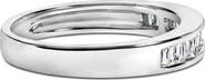 Haus of Brilliance .925 Sterling Silver 1/3 Ctw Baguette Cut Diamond Channel Set Stackable Wedding Ring