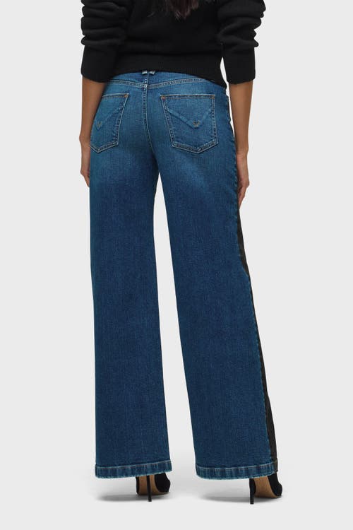 Hudson Jodie High Rise Contrast Panel Jeans In Mixture In Black