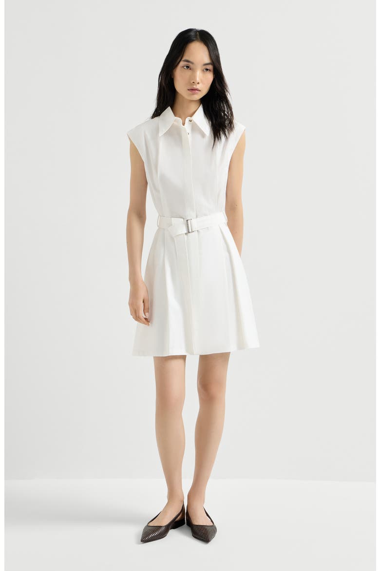 Mini Chemisier dress with monili, Main, color, Panama