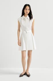 Brunello Cucinelli Mini Chemisier dress with monili