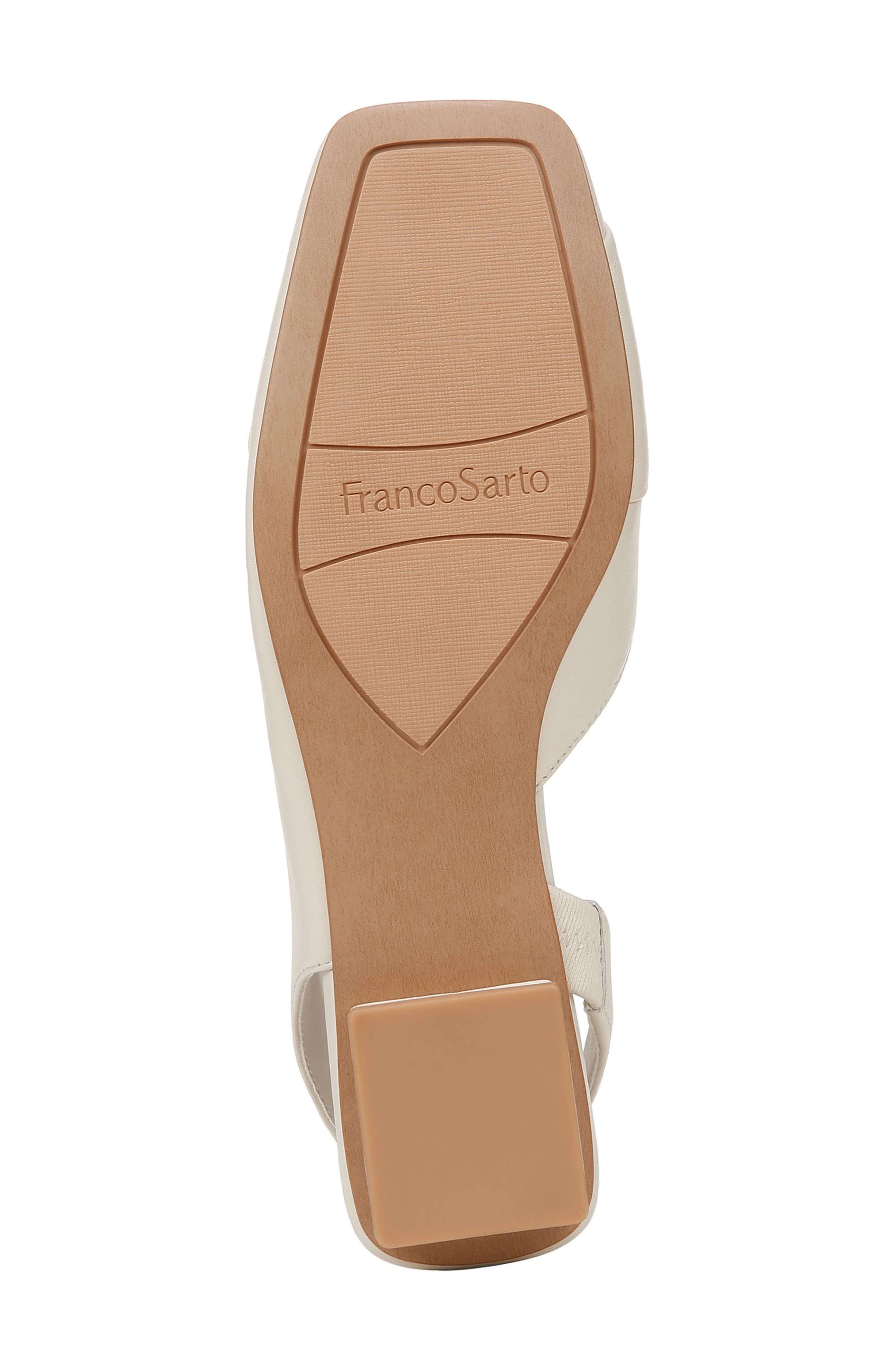 Franco Sarto Teagan Slingback Half d'Orsay Flat, Alternate, color, White