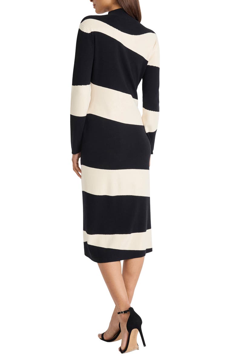 DONNA MORGAN FOR MAGGY Colorblock Long Sleeve Midi Sweater Dress, Alternate, color,