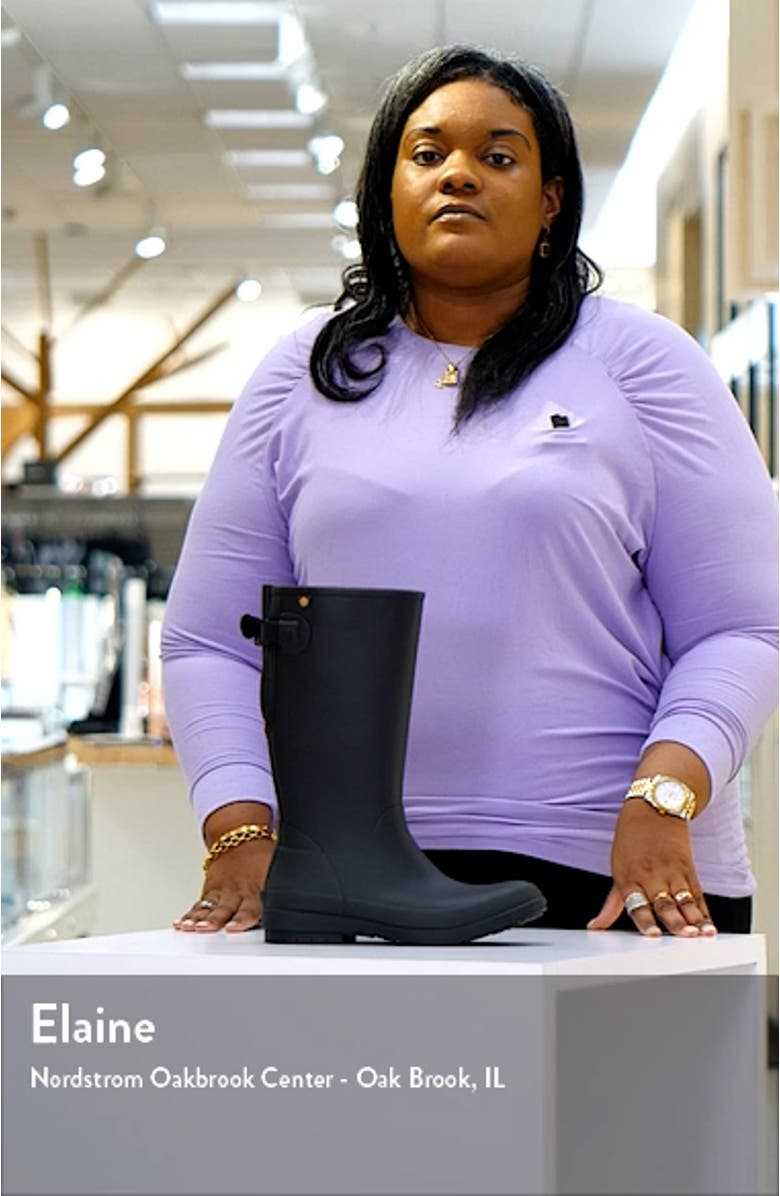 Amanda II Tall Waterproof Adjustable Calf Rain Boot, sales video thumbnail