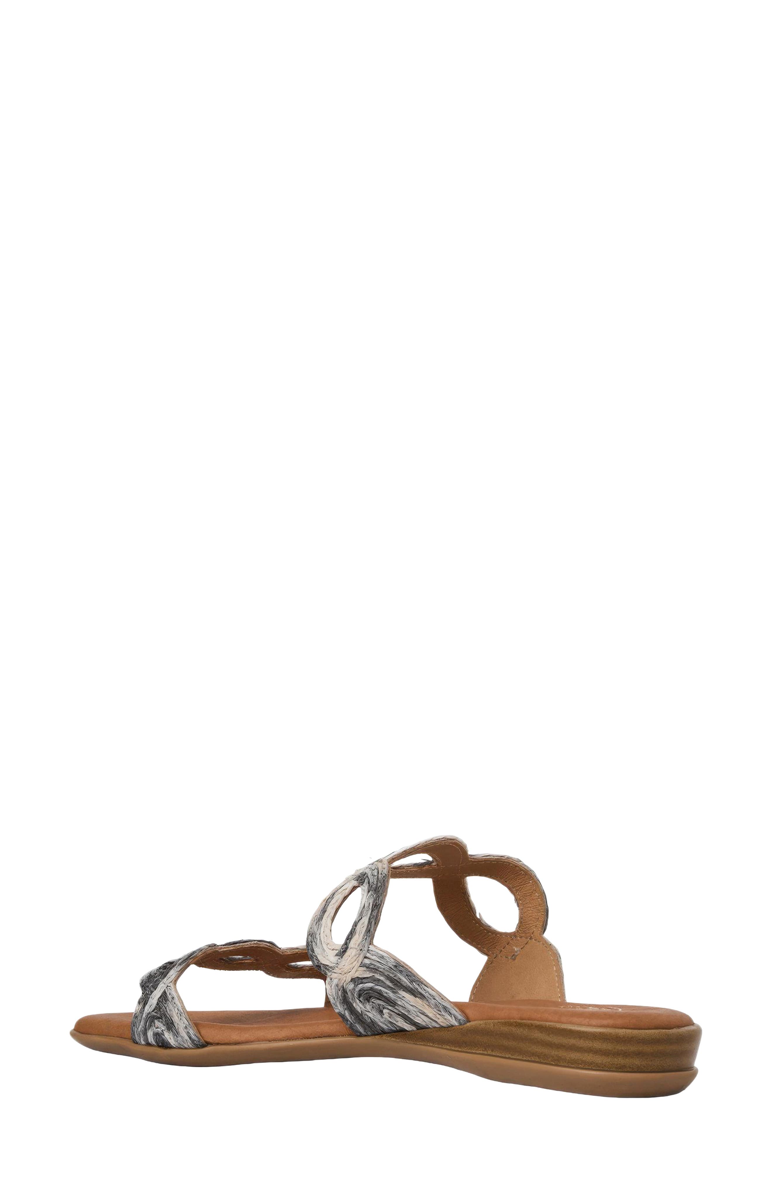 André Assous Nizzie Double Strap Slide Sandal, Alternate, color, Black/ Natural