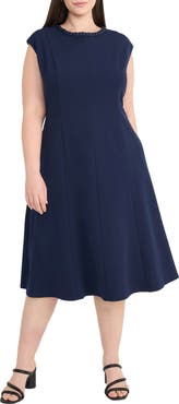Maggy London Fit & Flare Midi Dress