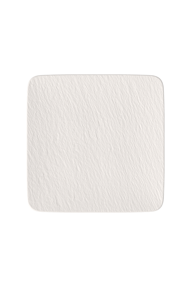 Manufacture Rock blanc Square Serving/Gourmet Plate, Main, color, white