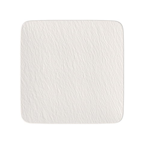 Manufacture Rock blanc Square Serving/Gourmet Plate