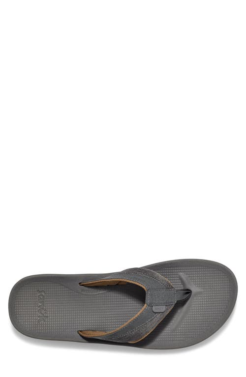 Sanuk Cosmic Seas Water Friendly Flip Flop In Gray