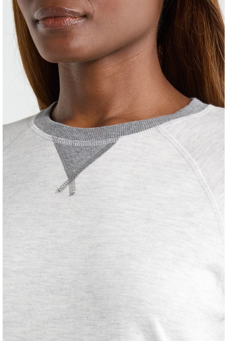 Varsity Raglan Sweatshirt, Alternate, color, HEATHER GREY
