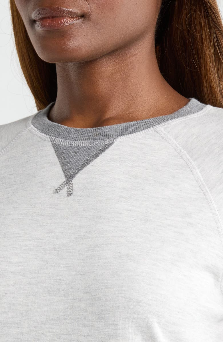 Marine Layer Varsity Raglan Sweatshirt, Alternate, color, Heather Grey