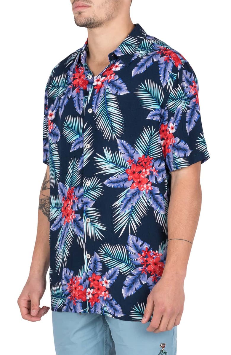 Barney Cools Floral Camp Shirt, Alternate, color, 