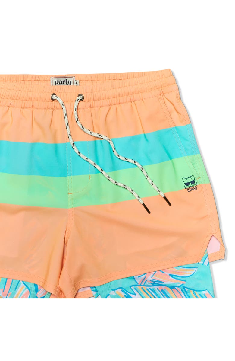 Party Pants All American Sport Swim Trunks, Alternate, color, Coral