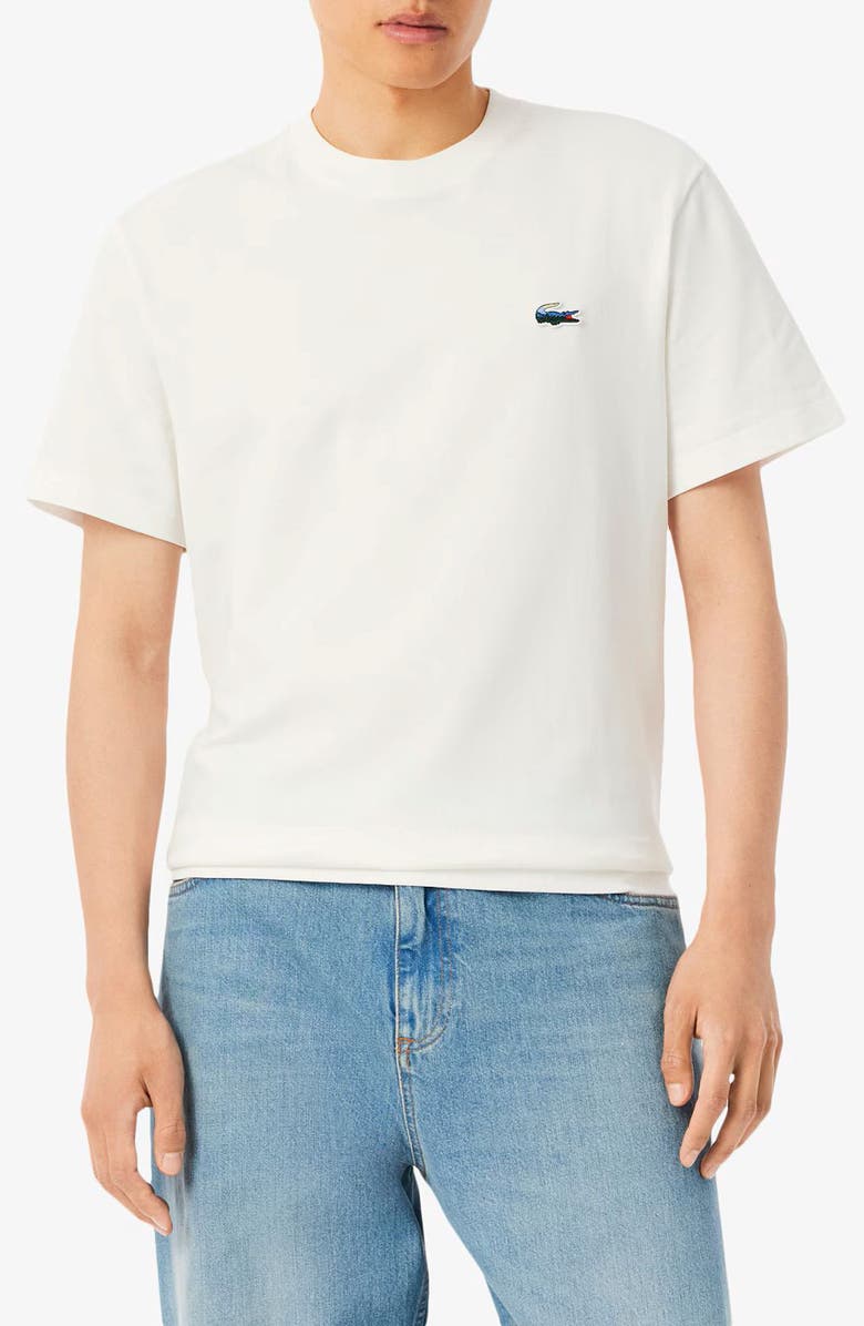 Lacoste Landscape Crocodile Heavy Pima Cotton Jersey T-Shirt, Main, color, Flour