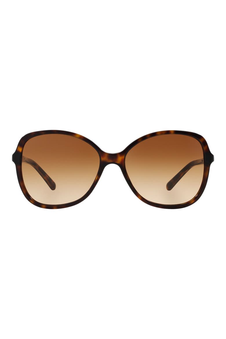 58mm Sunglasses, Alternate, color, DARK TORTOISE