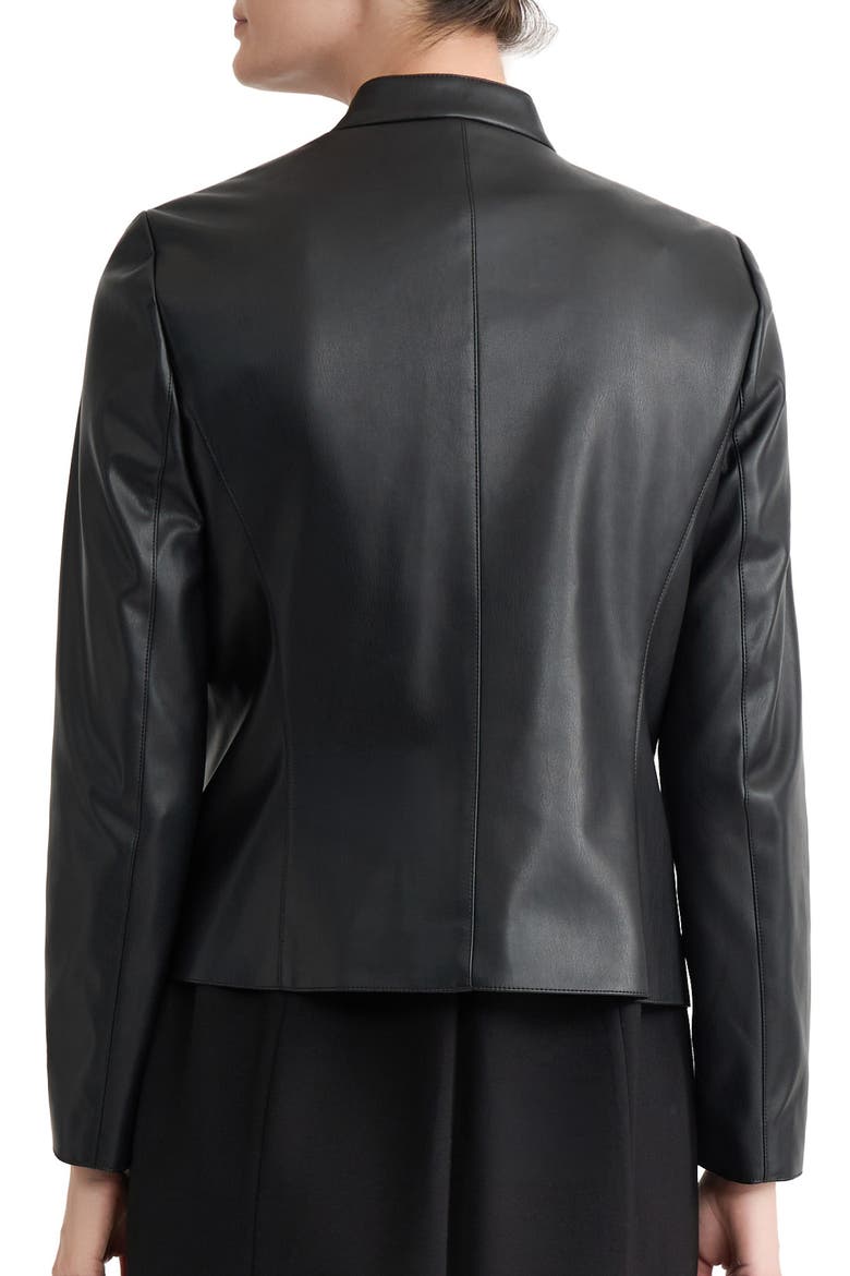 Faux Leather Jacket, Alternate, color, RICH CHOCOLATE