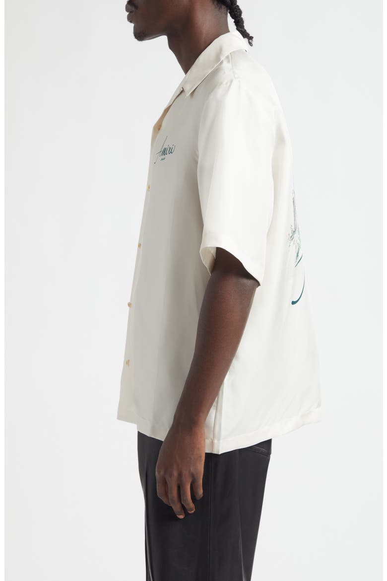 Hotel Silk Bowling Shirt, Alternate, color, ALABASTER