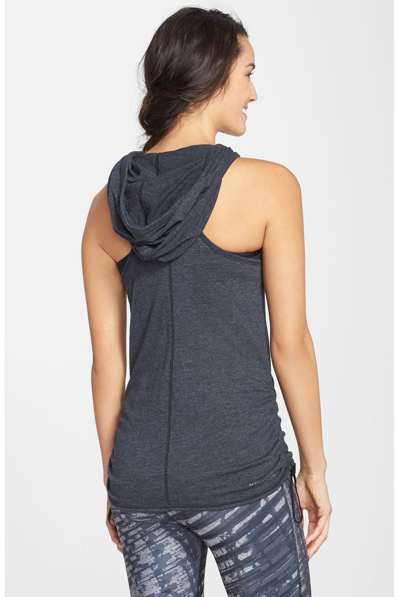 Sleeveless Racerback Hoodie, Alternate, color, BLACK