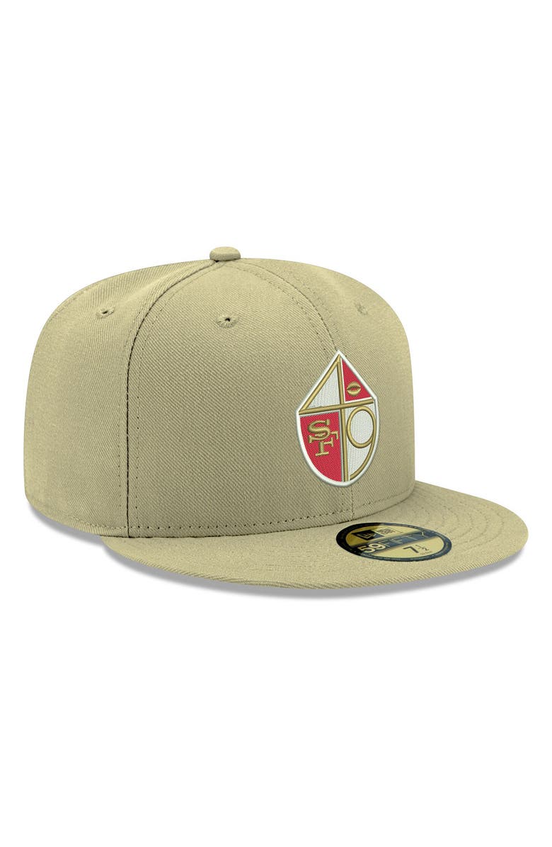 New Era Men's New Era Gold San Francisco 49ers Omaha Throwback 59FIFTY Fitted Hat, Alternate, color, Vegas Gold