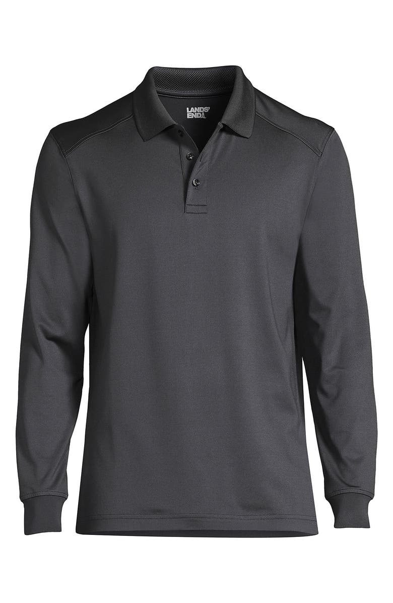 Lands
 End School Uniform  Long Sleeve Rapid Dry Polo Shirt, Alternate, color, Soapstone