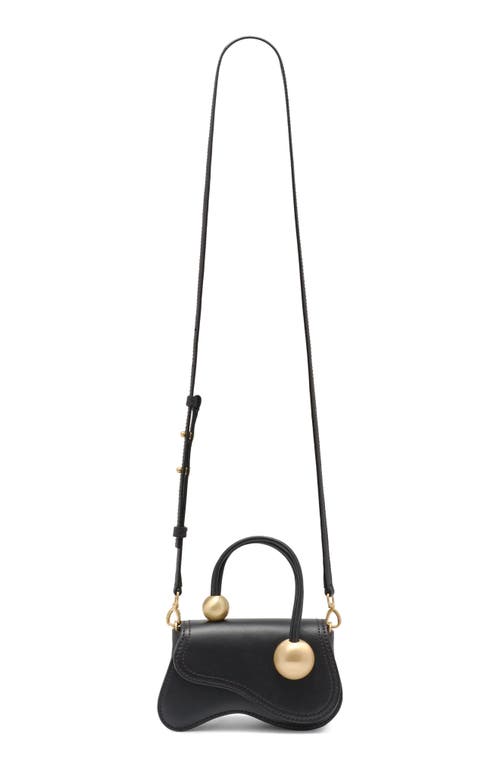 Cult Gaia Kazia Leather Nano Crossbody Bag In Black
