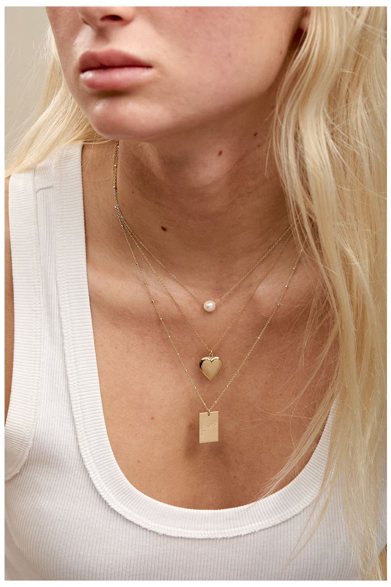 Zodiac Constellation Pendant Necklace, Alternate, color, GOLD - AQUARIUS