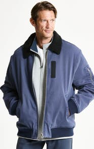 JACHS Soft Lined Bull Denim Bomber Jacket