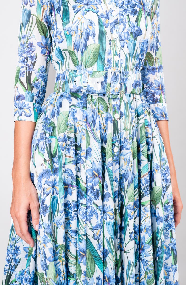 SAMANTHA SUNG A-Line Midi Aster Shirtdress, Alternate, color, Crocus