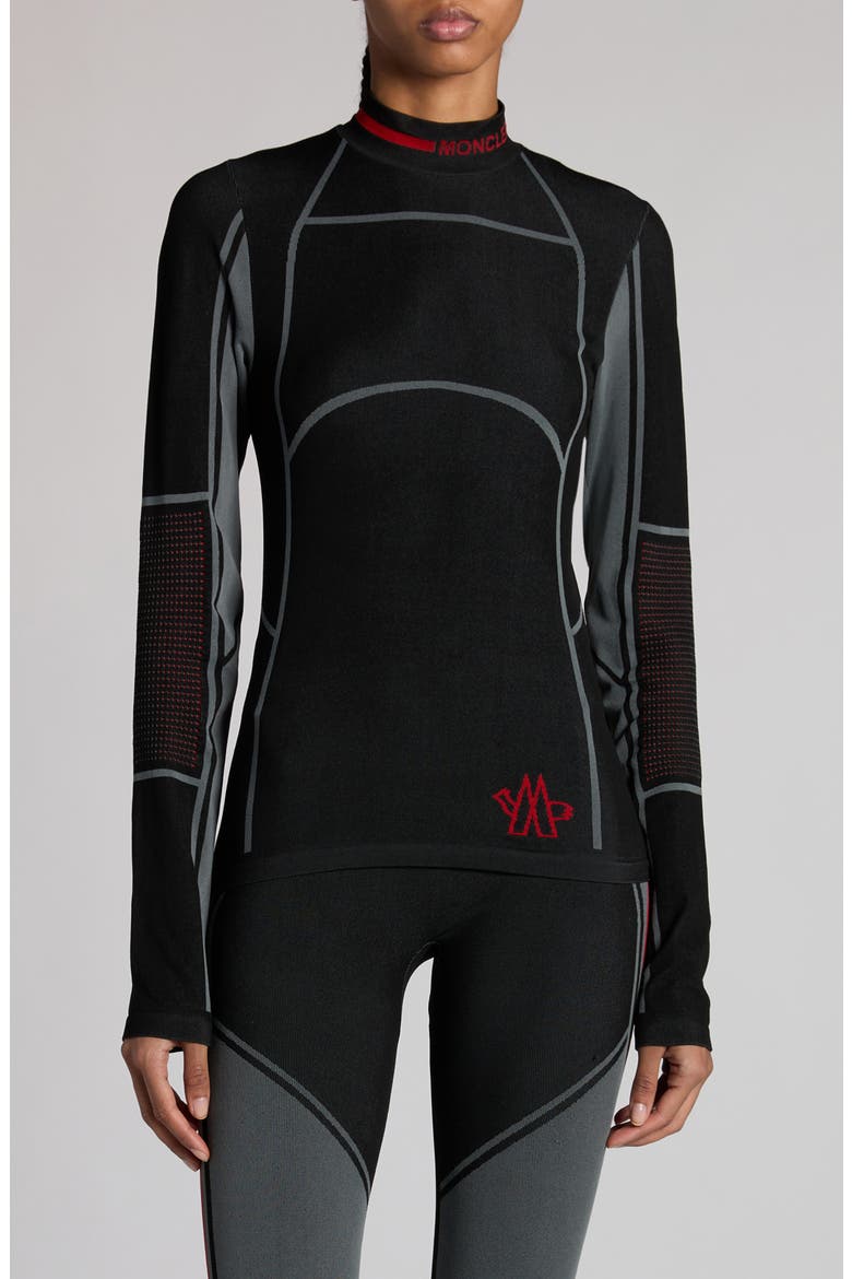 Long Sleeve Active T-Shirt, Main, color, BLACK