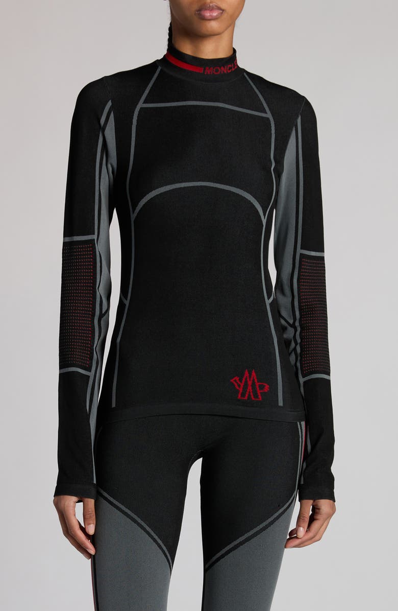 Moncler Grenoble Long Sleeve Active T-Shirt, Main, color, 