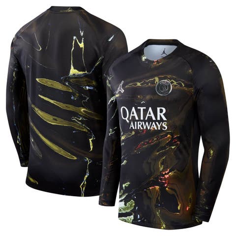 Men's Jordan Brand Black Paris Saint-Germain 2025/26 Fifth Stadium Replica Long Sleeve Jersey