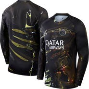 Jordan Brand Men's Jordan Brand Black Paris Saint-Germain 2025/26 Fifth Stadium Replica Long Sleeve Jersey