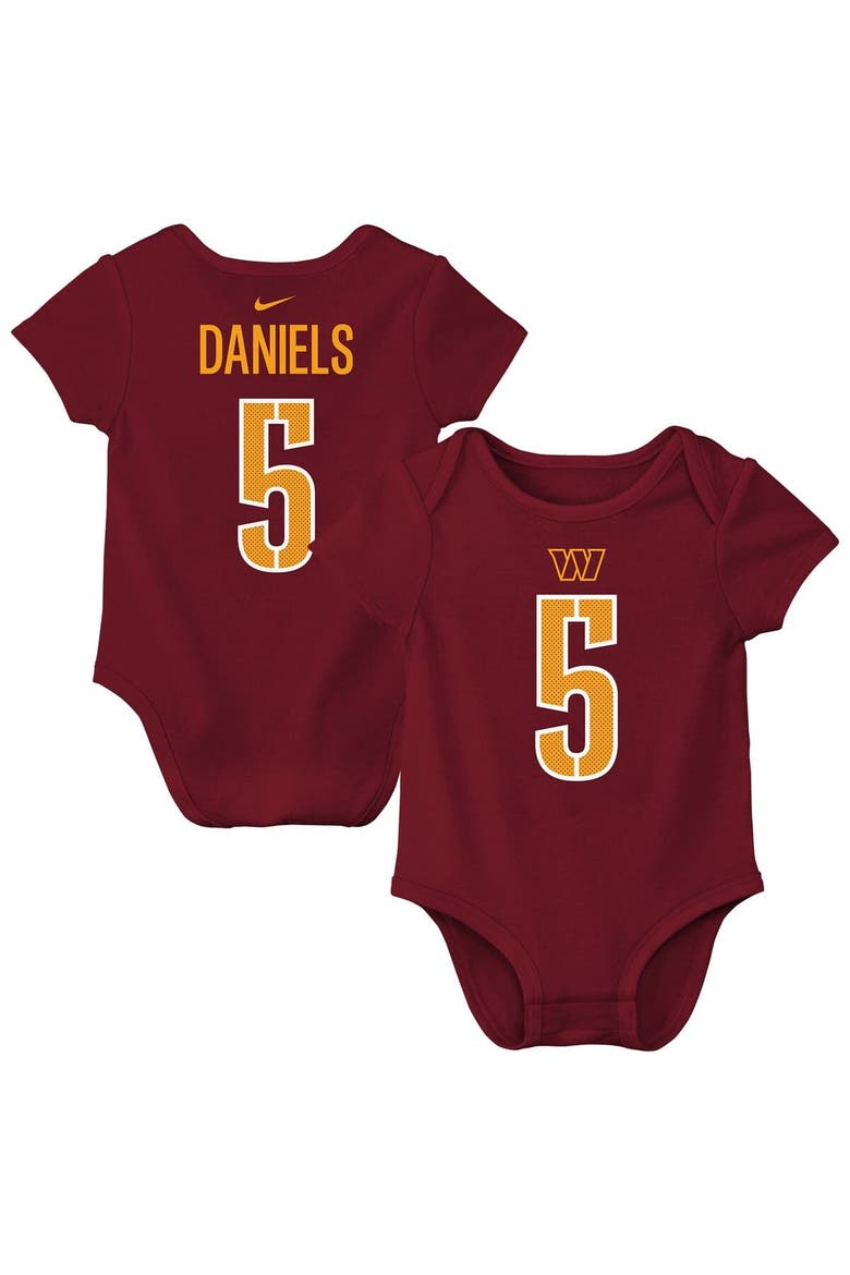 Infant Nike Jayden Daniels Burgundy Washington Commanders  Player Name & Number Bodysuit, Main, color, Burgundy