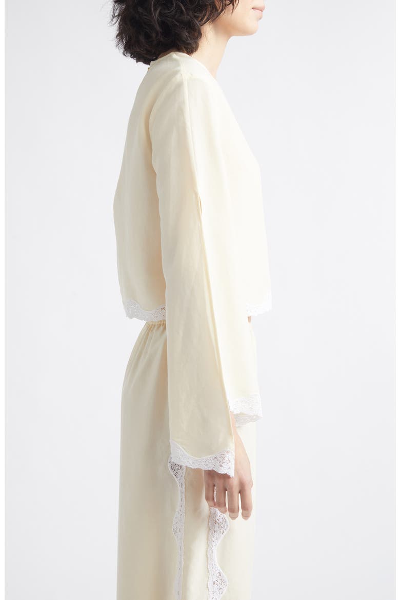 Tabitha Lace-Trimmed Tencel Top, Alternate, color, BUTTERMILK