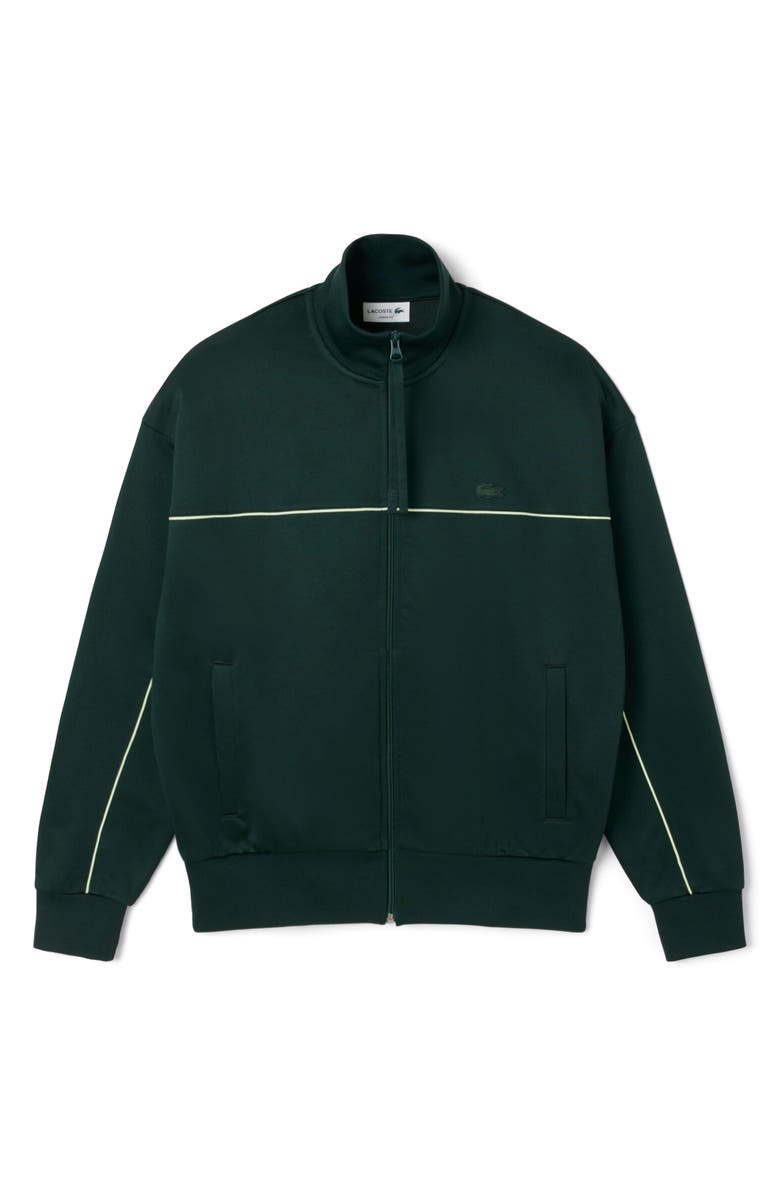 Lacoste Loose Fit Quarter Zip Pullover, Alternate, color, Forest Green