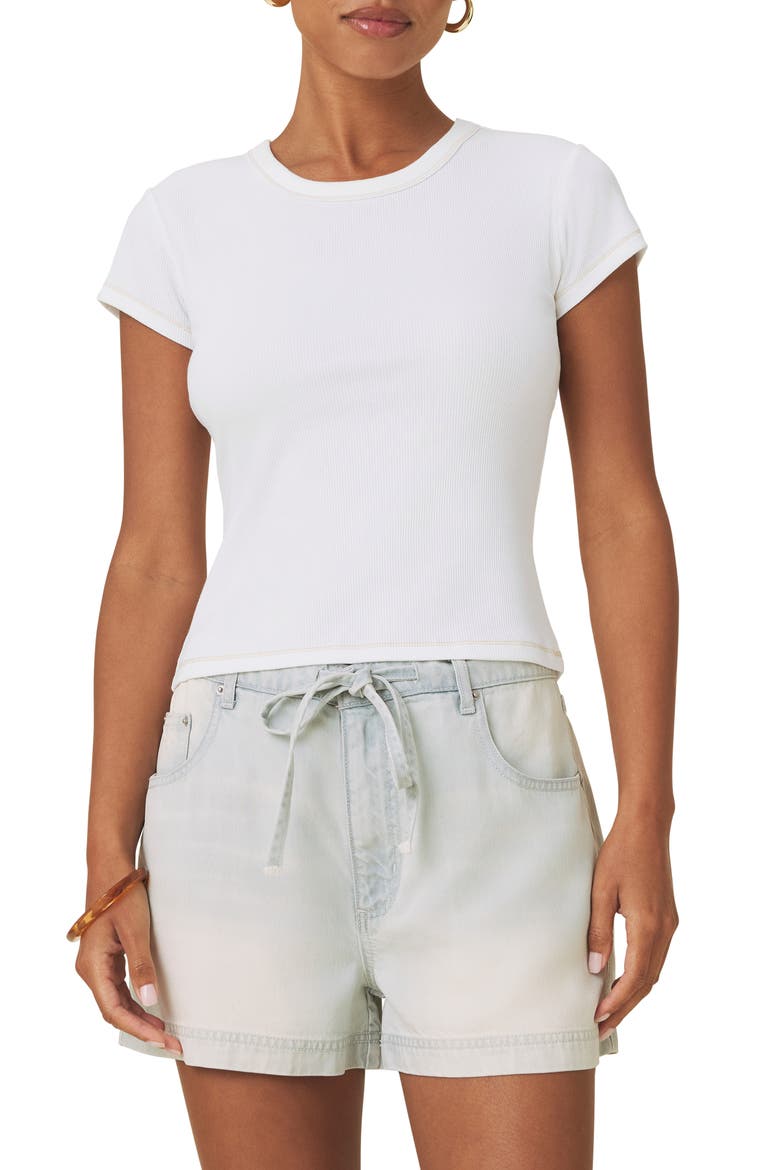 Roma Cotton Blend T-Shirt, Main, color, WHITE