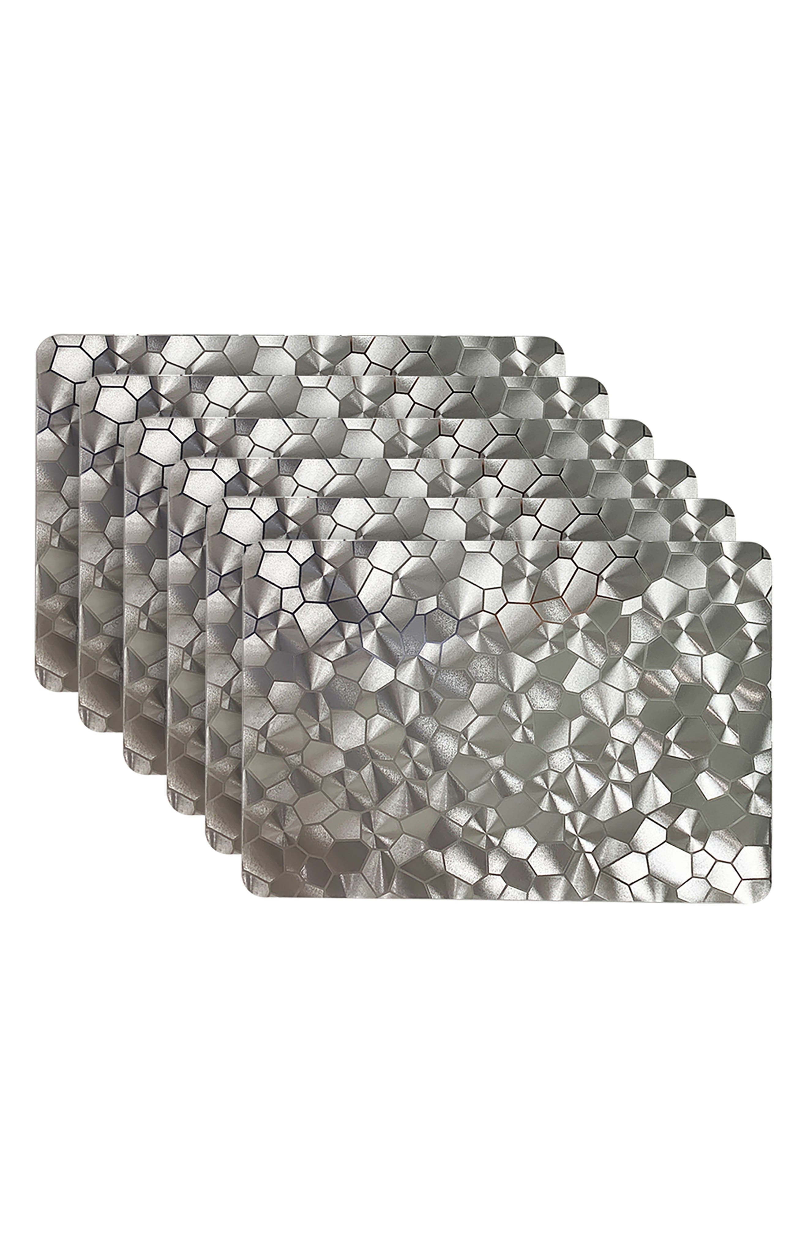 DAINTY HOME Mirrored Set of 6 Placemats