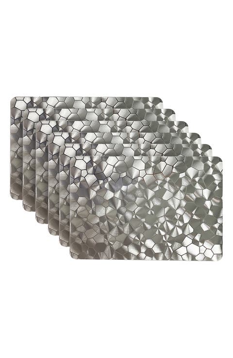 Mirrored Set of 6 Placemats