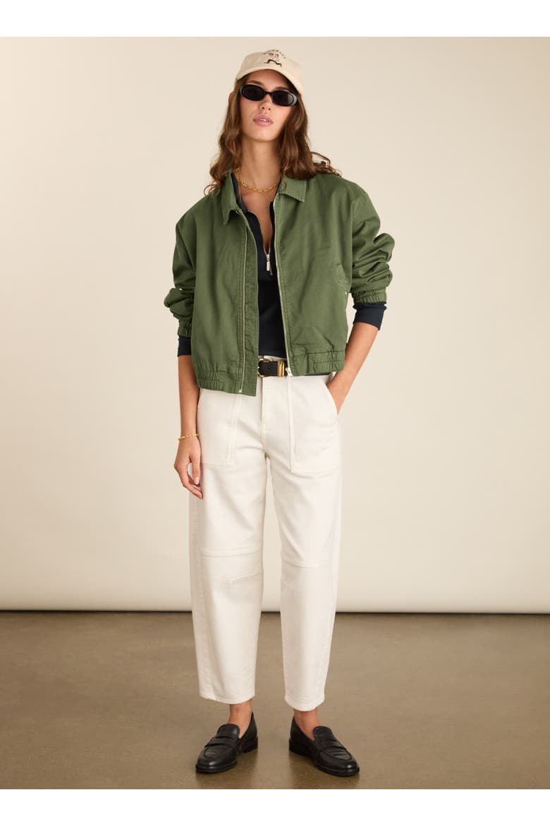Reece Stretch Barrel Leg Cargo Jeans, Alternate, color, Soft White