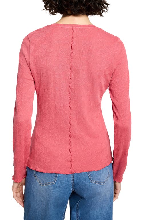 Nzt By Nic+zoe Lace Cotton V-neck T-shirt In Red