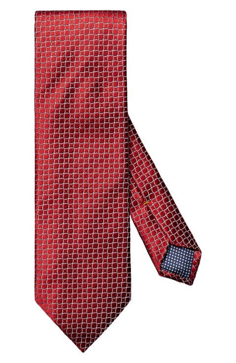 Circle Jacquard Silk Tie