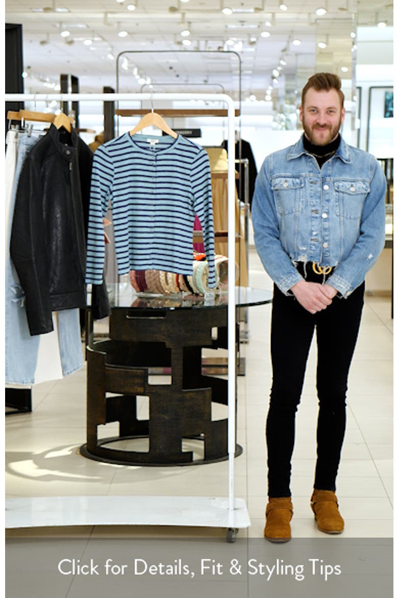 Stripe Front Snap Cardigan video