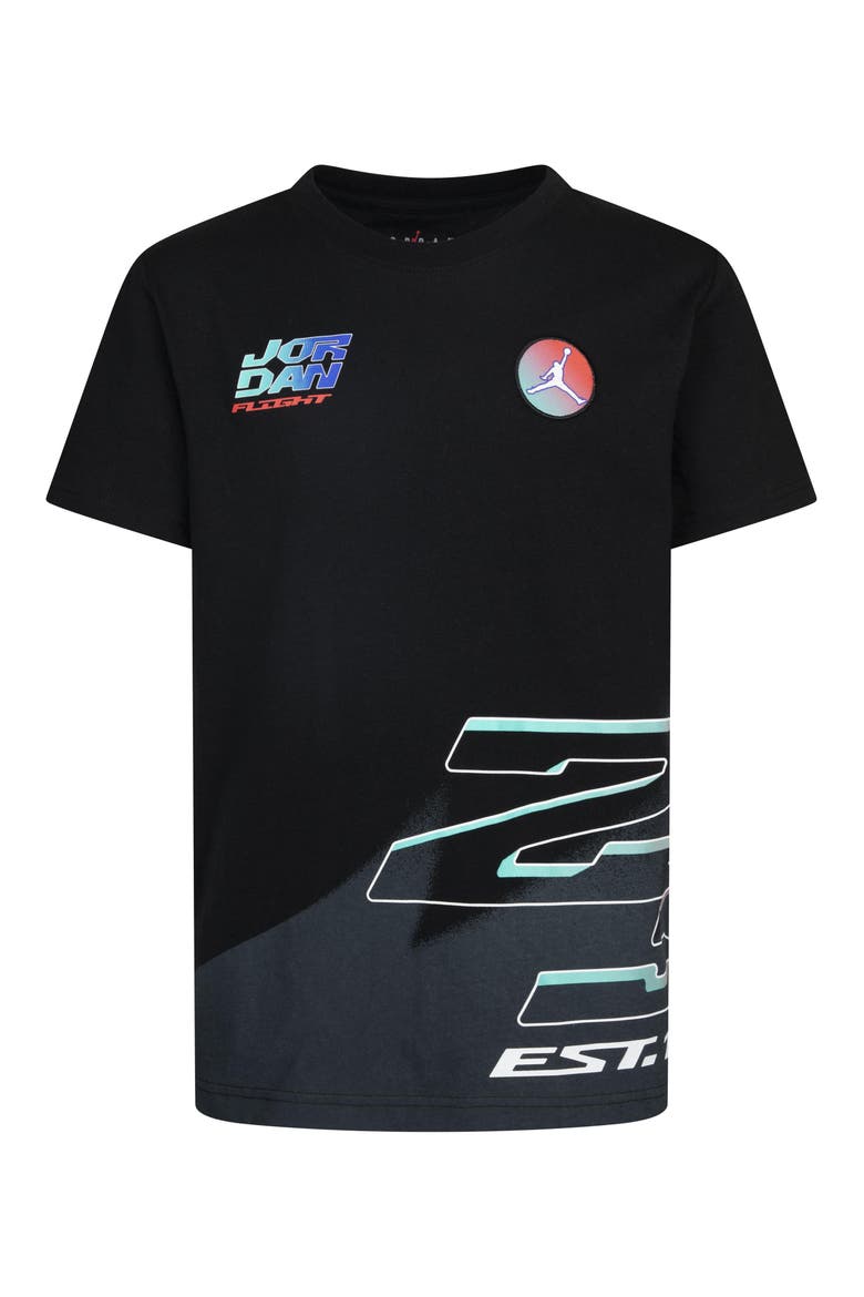 Kids' Moto Graphic T-Shirt, Main, color, BLACK