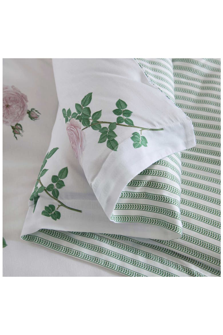 Tea Rose Cotton Sateen Comforter Set, Alternate, color, WHITE/ PEARL PEACH/ PINK CLAY