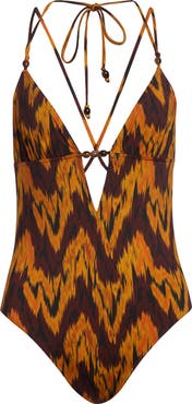 Ulla Johnson Leila Beaded One-Piece Swimsuit