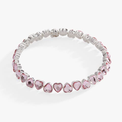 Faceted Heart Stretch Bracelet